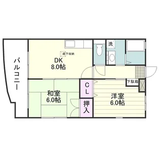 ソレーユⅡ(宇宿5丁目)【0101号室】の間取り