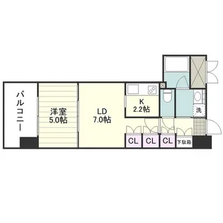 RJRプレシア郡元【0604号室】の間取り