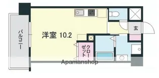 サンハイツ中洲通り【1002号室】の間取り