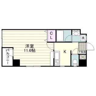 ガーデンプレイス鴨池【0203号室】の間取り