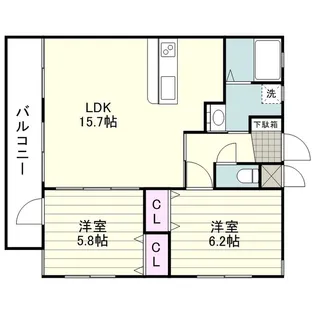 クレステッドFS【0101号室】の間取り