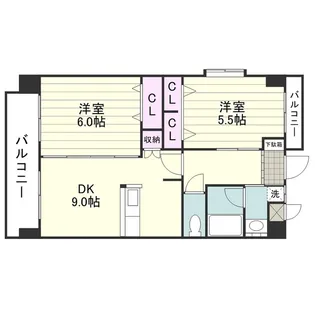 キャトルセゾン・輝【0105号室】の間取り