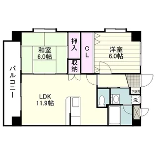 エスペランス薬師【0301号室】の間取り