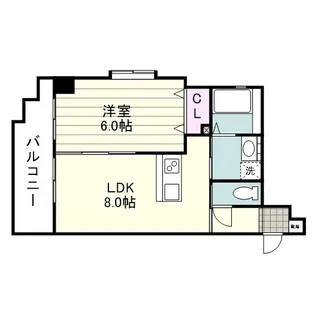 メゾン一刻 上荒田【0302号室】の間取り