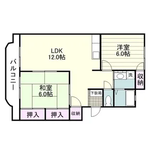 アステージ上荒田【0102号室】の間取り