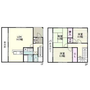 鹿児島県鹿児島市伊敷台3丁目【タウンハウス】の間取り