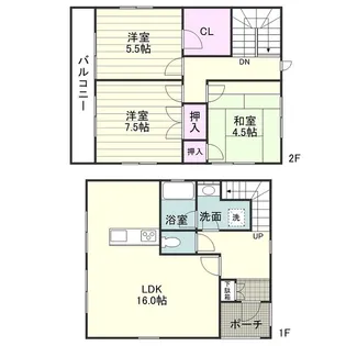 鹿児島県鹿児島市伊敷台3丁目【タウンハウス】の間取り