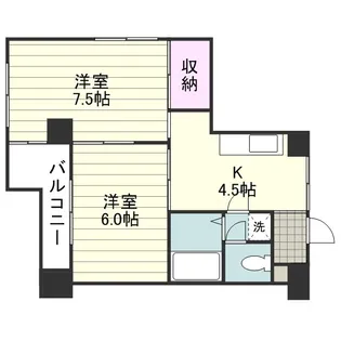 テラスサンシティ【0205号室】の間取り