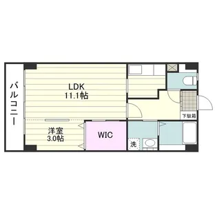 1LDKの間取り画像