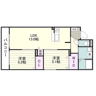 ラ・テラス谷山【0507号室】の間取り