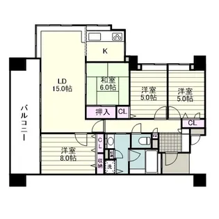 JGMヴェルデコート武町【0602号室】の間取り