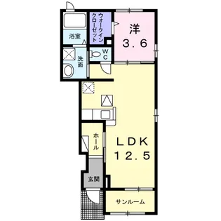 メゾン フルールN【1階】の間取り