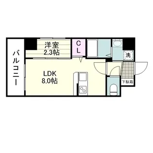 ON YOUR MARK 高麗【0801号室】の間取り