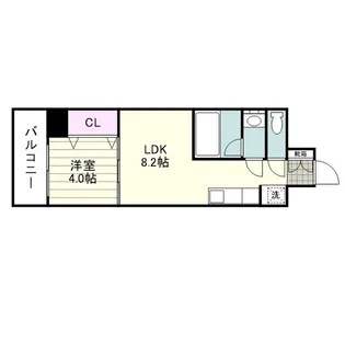 CENTRE VILLAGE【0303号室】の間取り