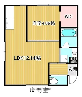 ボヌール【101号室】の間取り