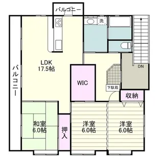 M・いずみ【002F号室】の間取り