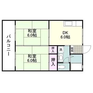 セジュール宇宿台【0204号室】の間取り