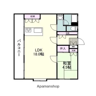 メゾン南国【401号室】の間取り
