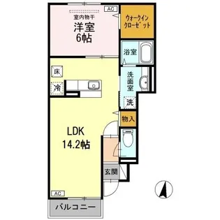ルーチェ・アモン A棟【1階】の間取り