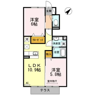 プロヌーブK【1階】の間取り