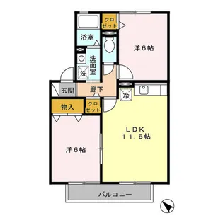 ウィルモアセゾン【2階】の間取り