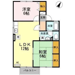セジュールコンフォールU【2階】の間取り
