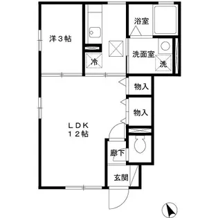 フォンティーヌ【1階】の間取り