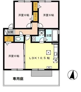 セジュールSAKURA A棟【1階】の間取り