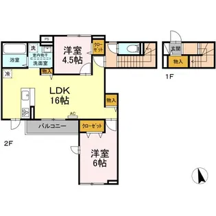 プラスパーII【2階】の間取り
