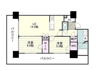 RJRプレシア鹿児島駅前【1307号室】の間取り