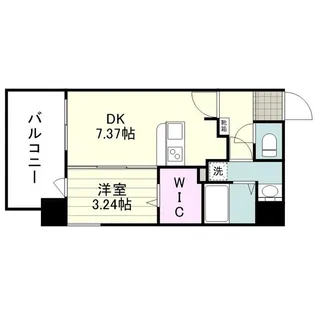 リアンシエルブルー高麗【0801号室】の間取り