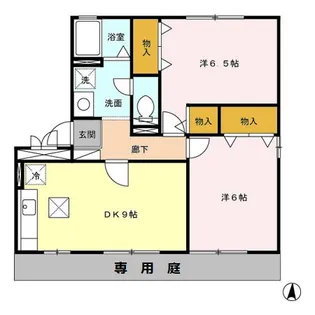 セジュールエレガンス【1階】の間取り