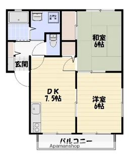 アビタシオンVOⅡ【102号室】の間取り