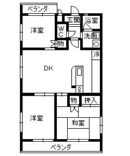 コーポパティオ【0202号室】の間取り