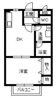 ユクスタードムスKT【2階】の間取り