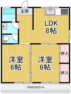 グリーンビュー小原A棟【1階】の間取り