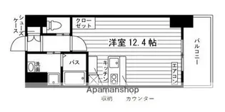 パークサイド加治屋町【609号室】の間取り