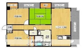 レクエルド・アイ【3階】の間取り