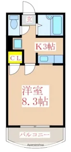 ボヌール武【107号室】の間取り