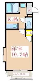 ボヌール武【313号室】の間取り