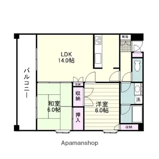ルミエールハイツ南栄【401号室】の間取り