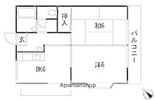 スカイパレスTABATA【203号室】の間取り