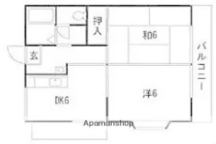 スカイパレスTABATA【105号室】の間取り
