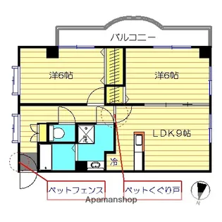 ロイヤルハイツ平之【204号室】の間取り