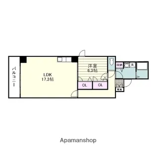 CASA GRAN鹿児島【701号室】の間取り