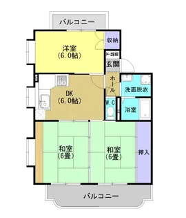 ベルメゾン・サチA棟【2階】の間取り
