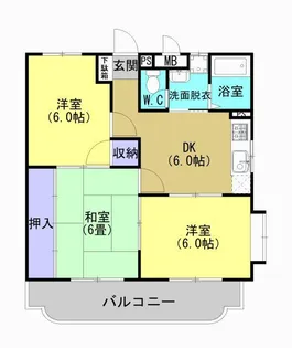 コンホートハイツ【201号室】の間取り