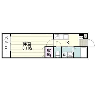 ラピロス鴨池【0402号室】の間取り