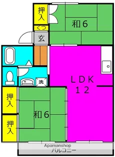 セジュール園田A棟【203号室】の間取り