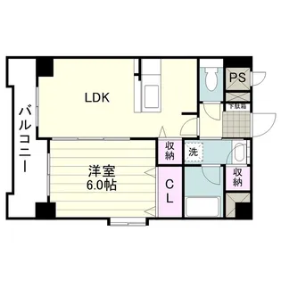 マンション大和武之橋【0701号室】の間取り